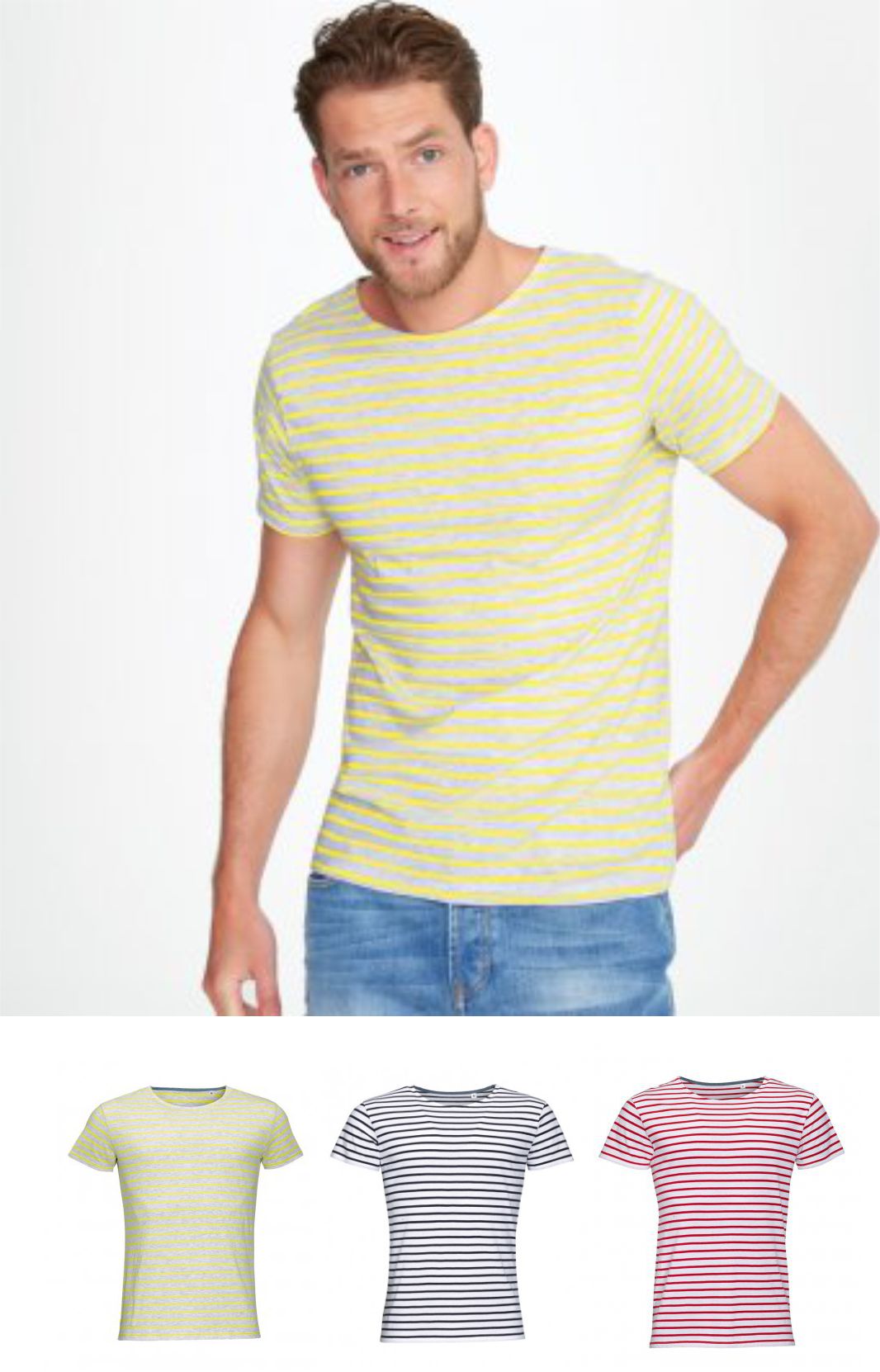 Sol's 01398 Miles Stripe Tee - Click Image to Close